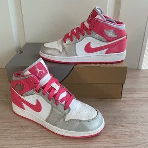 Nike Air Jordan 1 Mid “Platinum Pink” Sneakers - 5.5 Y- 7 W